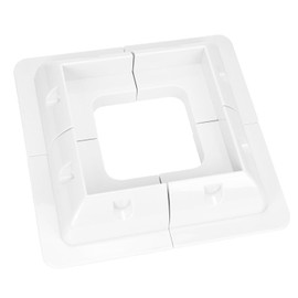 QWORK® Solar Panel Mounting Brackets, Drill-Free Solar Panel Bracket for Motorhomes, Motorhomes, Roofs, White, 4 Pieces