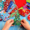Christmas Theme Square Cotton Quilting Fabric Bundles, 70 Pieces, 10