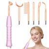 Hochfrequenzstab Gesicht, ROMMQB Professionelle 6 Neon-Hauttherapiegerät, Tragbare Haut Licht Hochfrequenzgerät