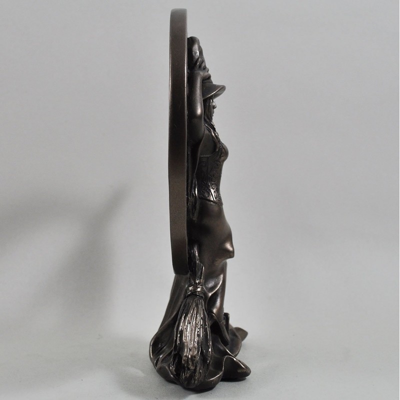 Fiesta Studios Witch with Celtic Moon, Bronze Ornament. H17cm