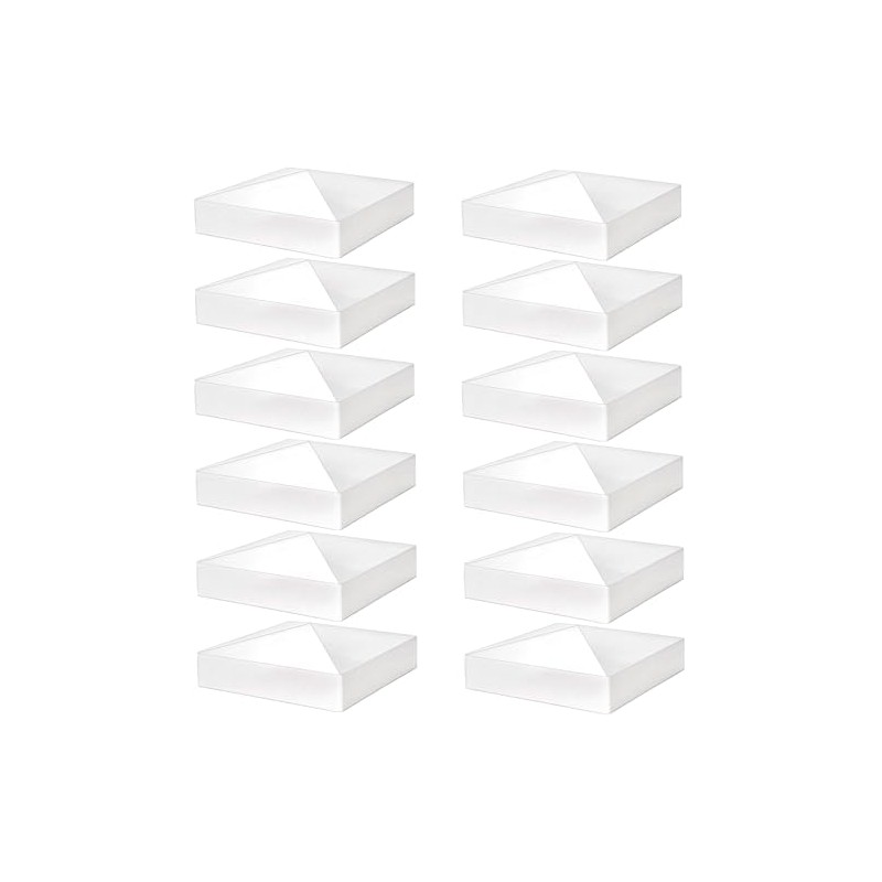 Hiceeden 12 Pack 5" x 5" Vinyl Fence Post Caps,