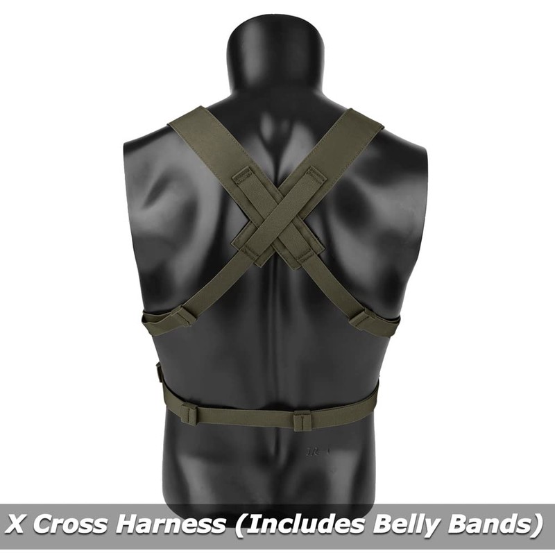 KRYDEX Tactical Chest Rig with Triple 5.56/7.62 Mag Pouch Insert