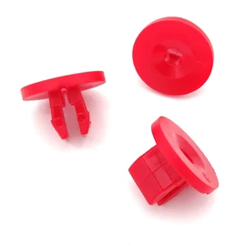 VVO Fasteners- Red Plastic Engine Heat Shield/Insulator Fastener Screw Grommets for Ford Ka+ / Figo, Mondeo, Transit Connect, (Pack of 10)