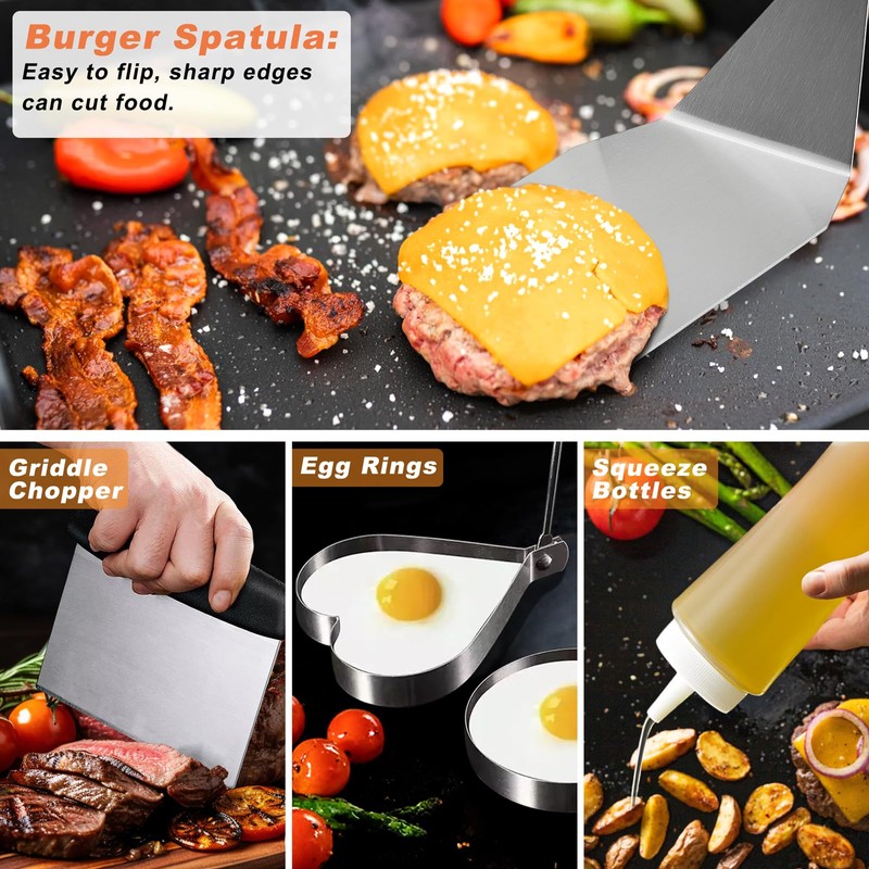 N NOBLE FAMILY 27 PCS Griddle Accessories Kit, Flat Top