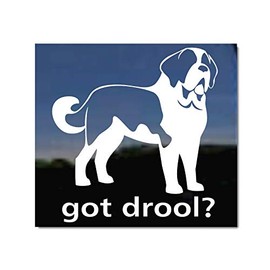 Got Drool? NickerStickers® Saint Bernard Dog Vinyl Window Decal Sticker