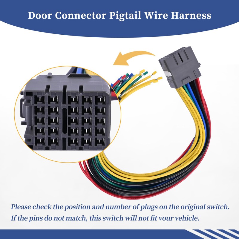Getfarway Door Connector Pigtail Wire Harness Compatible with Honda CRV