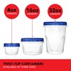 Stock Your Home 32oz Plastic Containers with Twist Top Lids