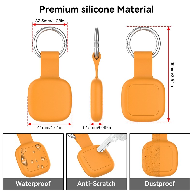 DLENP Tile Mate Case (2024/2022) — Pre-Attached Carabiner, No Adhesive