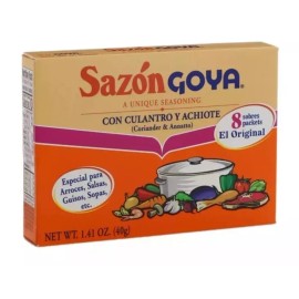 Goya Sazon Goya•Seasoning W/ Coriander & Annatto, 8 Packets/1.41 oz (BB: Oct/2029)