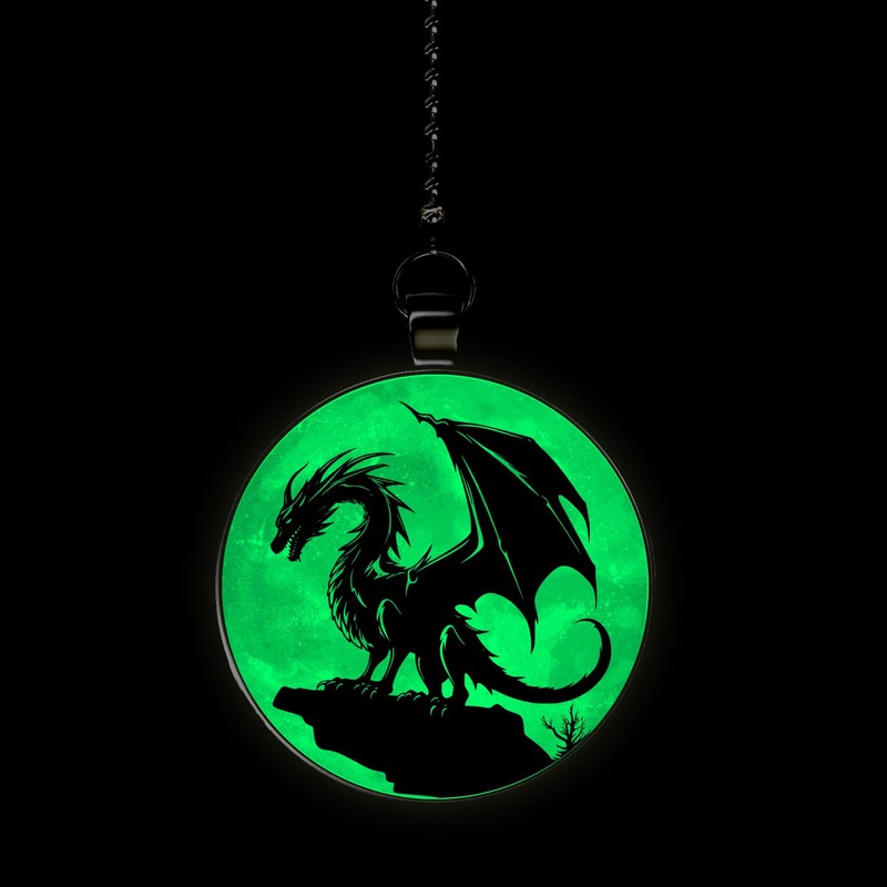 Gotham Decor Rock Dragon Moon Glow in the Dark Double