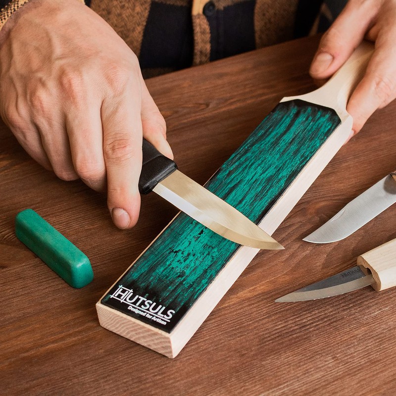 Hutsuls Double Sided Leather Strop Paddle Kit - Get Razor-Sharp