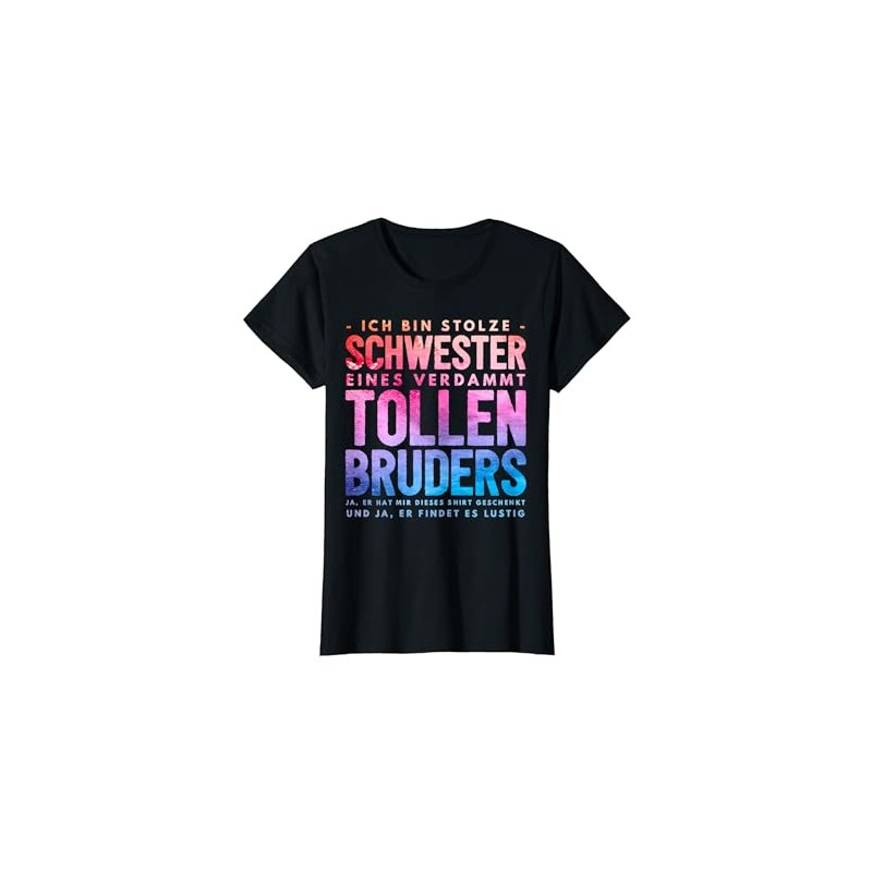 Women's Funny Sister Brother Birthday Christmas Gift T-Shirt