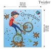 Twizler Happy Birthday Card For Grandson with Mountain Bike –