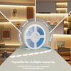 MIWISE COB LED Strip,2700K Warm White 20ft/6.1m,Dimmable Super Bright 24V