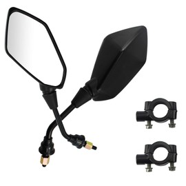 PRO BAT 8mm/0.31'' Rearview Sideview with 22mm 7/8'' Handlebar Mount for 50cc 125cc 150cc 250cc GY6 Scooter Moped Motorcycle ATV Quad Snowmobile Jet Ski