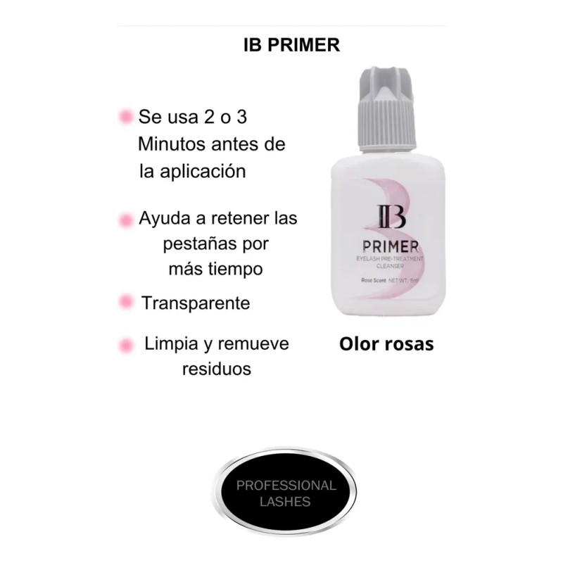 Primer Ib Olor A Rosa Para Extensiones De Pestañas Mink