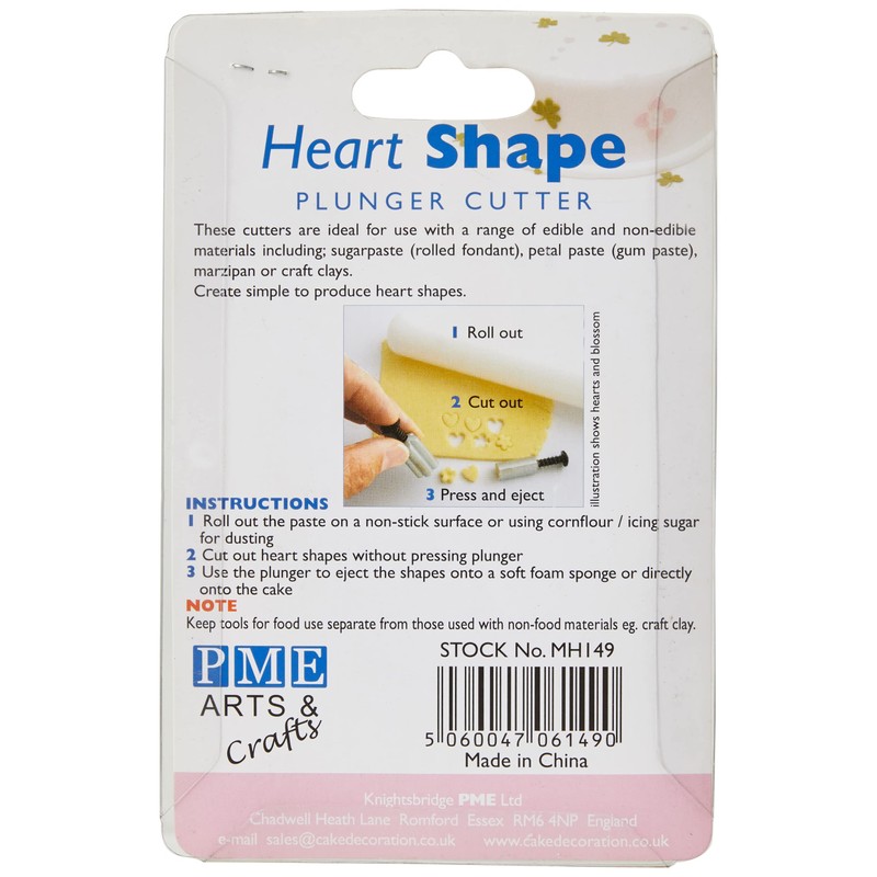 PME MH149 Heart Shape Aluminium Plunger Cutter, Large Size, 13