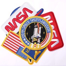 Harsgs 8pcs NASA Patches, Embroidered Iron on/Sew on Patches, Space Badge Applique for Clothes, Dress, Hat, Jeans, DIY Accessories