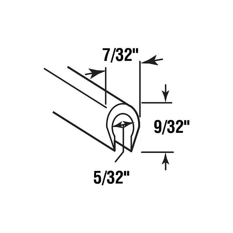Prime-Line D 1571 Track Cover, 6 Foot, Nylon Construction (Single