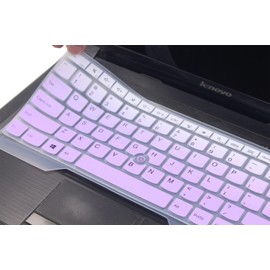 Keyboard Skin Compatible for Lenovo Thinkpad X1 Carbon 14" 2019-2017, ThinkPad X1 Yoga Gen 3 4 5, Thinkpad X1 Extreme 14, ThinkPad T460 T470 T480 T490 T14s, ThinkPad L490 L460 L470 L480 (Ombre Purple)
