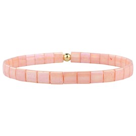 KELITCH New Women Tila Beads Bracelets Colorful Friendship Stackable Stretch Bracelets