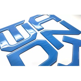 AFX-TRIMS 3D BLUE RAISED DOMED TAILGATE LETTERS FOR TOYOTA TUNDRA 2022 - 2025 US MADE