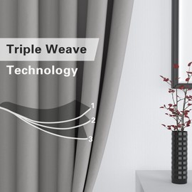 LKTCOBTAC Lightgrey Small Tiers Kitchen Short Small Mini Window Curtains Valance 12 inches Length Blackout Home Decor Blackout Basement rv Camper Living Room/Bedroom 60W by 12L 1 Piece Rod Pocket