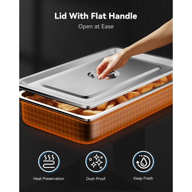 ZeroPone Hotel Pan 4" Deep Steam Table Pan 1/1 Size