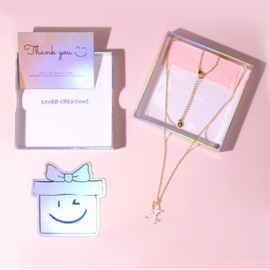 Loved Creations Initial Funny Unicorn Necklace Gifts for Mom | Gold Plated Initial A Cute Unicorns Family Necklace for Christmas Birthday Gifts