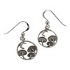 Touch Jewellery 925 Sterling Silver Mushrooms and Moon Drop Earrings