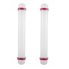 2pcs Plastic Rolling Pin, Thickness Rings Fondant Roller Tortilla Rolling
