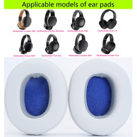 Replacement Ear pad Compatible with Skullcandy Crusher Wireless/Crusher360/Hesh3/Hesh ANC/Hesh Evo/Venue ANC/Crusher Evo/Crusher ANC Headset Ear pad (Cloudy White)