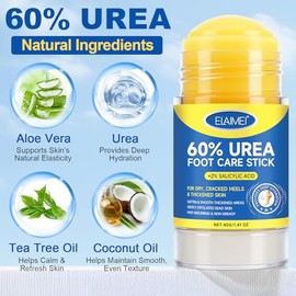 NIFEISHI Crema de urea al 60% con 2% de ácido salicílico, (2 piezas) crema hidratante para pies secos agrietados, rodillas, codos, manos, humectante d