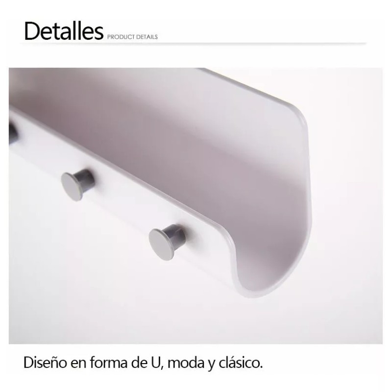 Porta Llaves Organizador De Pared Moderno Perchero Elegante