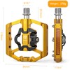 GEWAGE Bicycle Pedals, Flat Double Function and SPD Pedal with