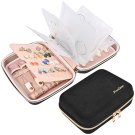ProCase Jewelry Box Jewelry Storage Transparent Pocket Women Jewelry Box Accessory Storage Organizer Loose Leaf Trinket Box - Black