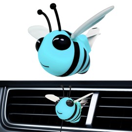 SHMZK Cute Car Air Freshener Vent Clip, Lovely Little Bees Perfume Automotive Air Freshener, Cartoon Auto Fragrance Air Conditioning Vent Accessories, Cars Interior Decoration (Blue)