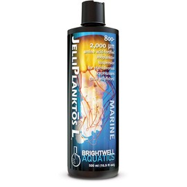 Brightwell Aquatics JelliPlanktos L - Zooplankton Suspension for Feeding Jellyfish, Amino Acid Fortified, 800-200 Micrometer Size, 500-ml
