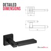 Decoranddecor Nexus Black Internal Door Handles – Aluminium Handle Sets