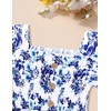 BAVADER Girls Romper One Piece Short Sleeve Girls Jumpsuit Floral