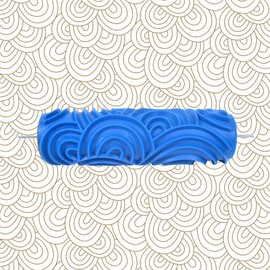 Nichiyo 7'' Inch Texture Rubber Roller Single Color DIY Patterned Paint Roller Decorative Used for Home Wall Decoration(EG061C)