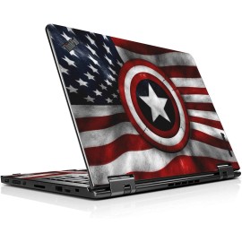 LidStyles Printed Laptop Skin Protector Decal IBM / Lenovo Yoga 260 - Don't Tread On Me Green