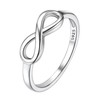 Suplight 925 Sterling Silver Infinity Ring Enagement Rings Wedding Band
