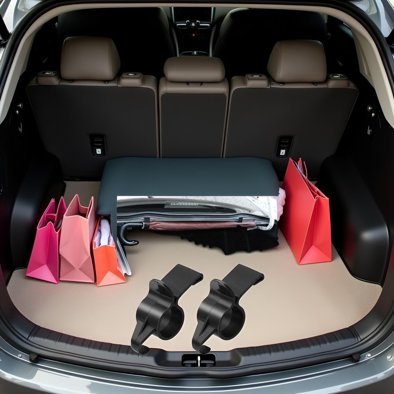 JJLFresheners 2 Pcs Car Umbrella Holder,Trunk Hooks Hanger Holder Clip,Universal