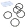 TAKES Titanium Keyring, Double Ring, Keychain, Keychain, Lightweight, Slim, Pack