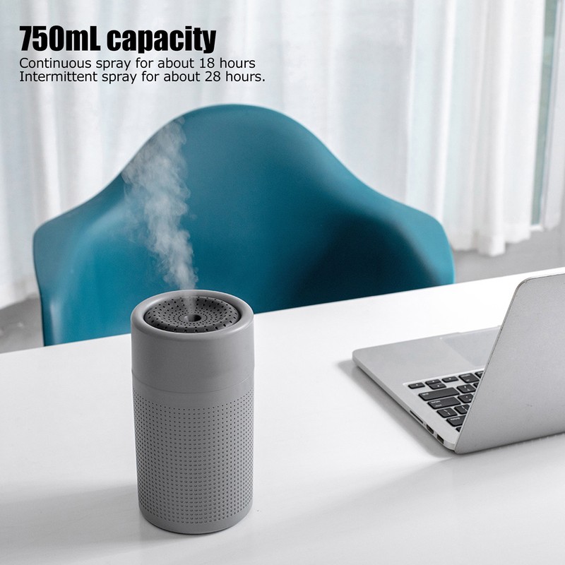 750ml Mute Humidifier Portable Cool Mist Humidifier with Night Light