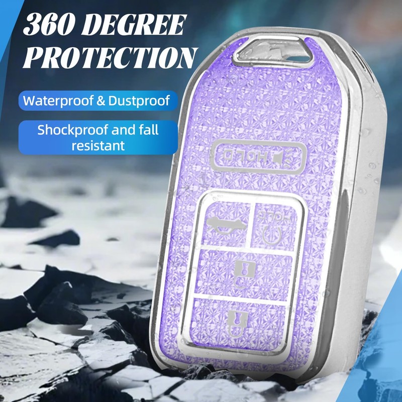 for Honda Key Fob Cover, Key Shell for 2016-2022 Accord