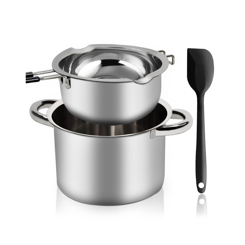 Double Boiler Pot Set,1200ML Double Boiler for Chocolate Melting, 2800ML