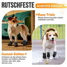 SlowTon Dog Shoes - Breathable Dog Socks Shoes for Hardwood Floor Dog Boots with Reflective Strips for Small to Large Dogs, Outdoor Summer Hot Plaster Waterproof Non-Slip