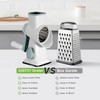 EDEFISY Cheese Grater Hand Crank Rotary Cheese Grater with Handle,3-in-1